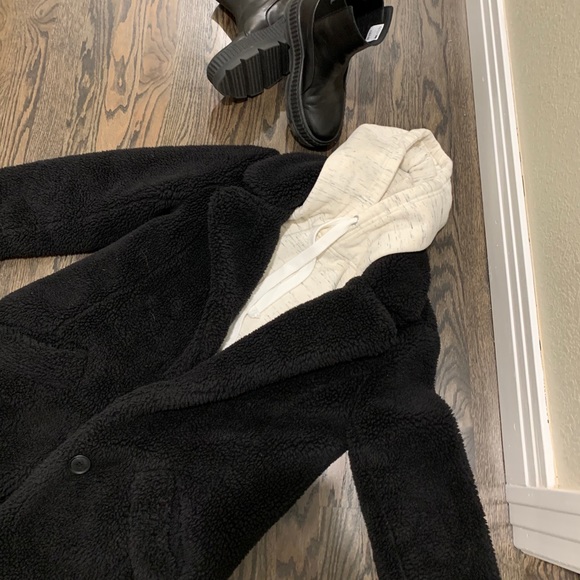 Black Teddy coat XS - Picture 2 of 3